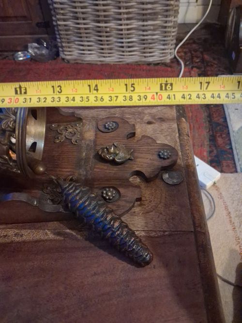 Vintage Solid Brass Wall Mounted Ornate Bell, Black Forest Style  — image 14