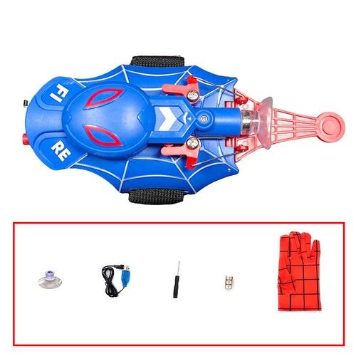 Spider Web Shooter Toy for Kid RechargeableToys Wrist Launcher with Gloves Gifts