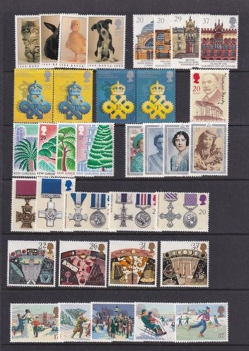 GB MNH Commemorative Issues in Full Years for 1980-2009 - Select from List