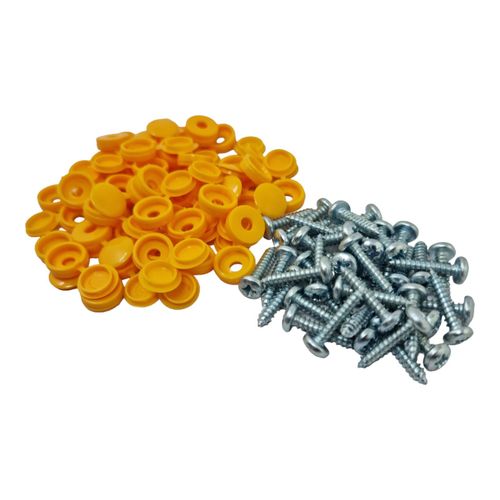 NUMBER PLATE FITTING KIT SCREWS & CAPS BLACK BLUE WHITE YELLOW MUTI LISTING — image 4