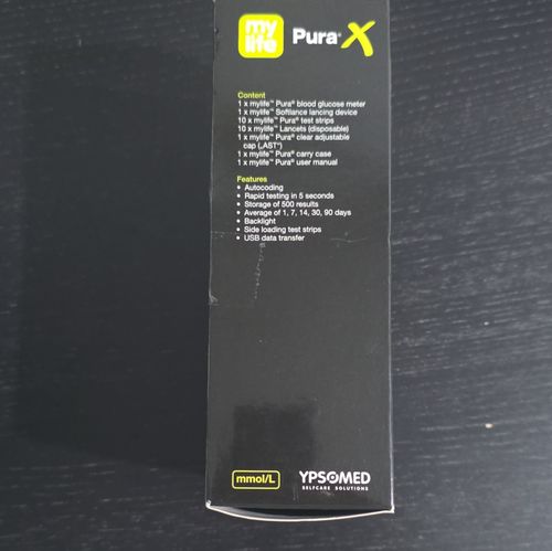 mylife Pura X Limited Edition Glucose Monitor mmol/L USB Case +10 Strips — image 3