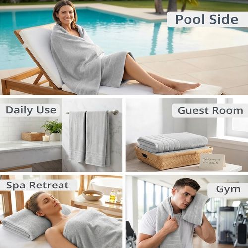 2X 100% Egyptian Cotton Large Jumbo Bath Sheets Towel Soft Absorbent Big Towels — image 4