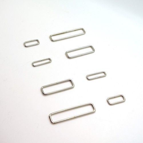 Metal Rectangle Loop Rings Wire Formed Buckles for Webbing Strap Tape 20 - 55 mm