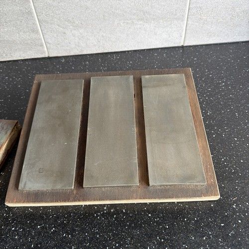 DMT Diamond Whetstones - 3 Stone Set In Wood  - Extra Fine/Fine/Coarse 
