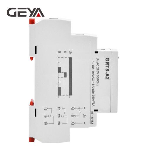 GEYA On Delay Off Delay Timer Relay Time Delay Relay AC/DC12V-240V 16A Din Rail