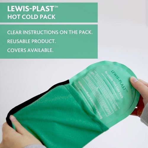 Lewis-Plast Premium Hot & Cold Reusable Gel Pack Compress Wrap with Sleeve — image 4
