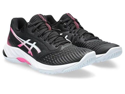 Women's ASICS Netburner Ballistic Netball Trainers Black New Size 4.5