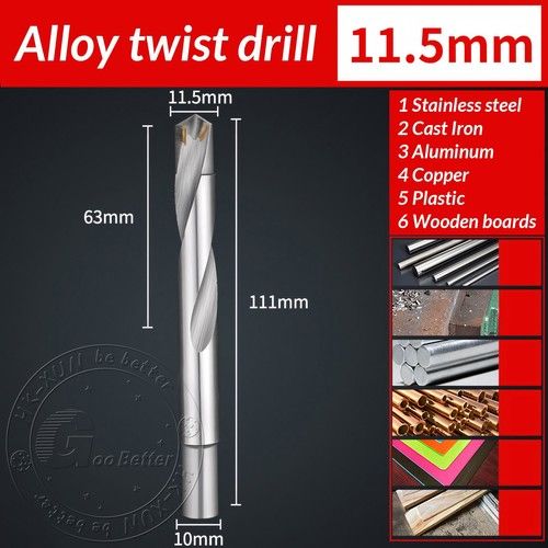 Solid Carbide Tip TCT Drill Bits 3mm-16mm Twist Drill Bit for Stainless Steel