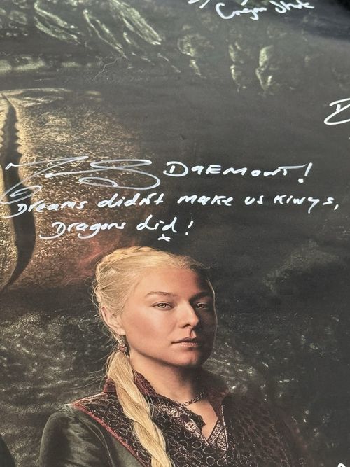 House Of The Dragon Big Poster Signed Swau COA For 3 People — image 2