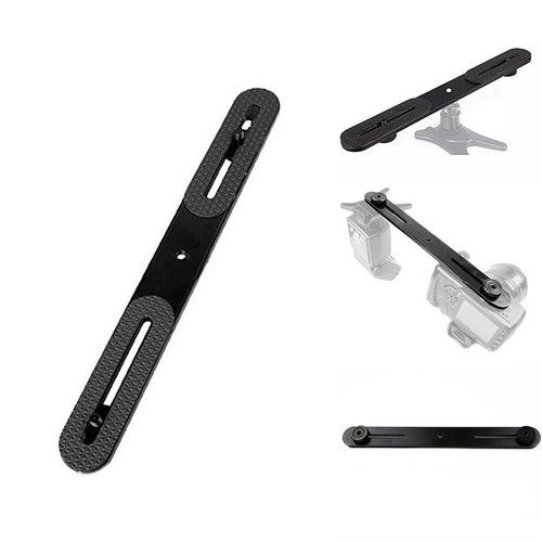 Dual Camera Mount Flash Bracket Extension Bar Arm Tripod Holder MIC LED Monitor