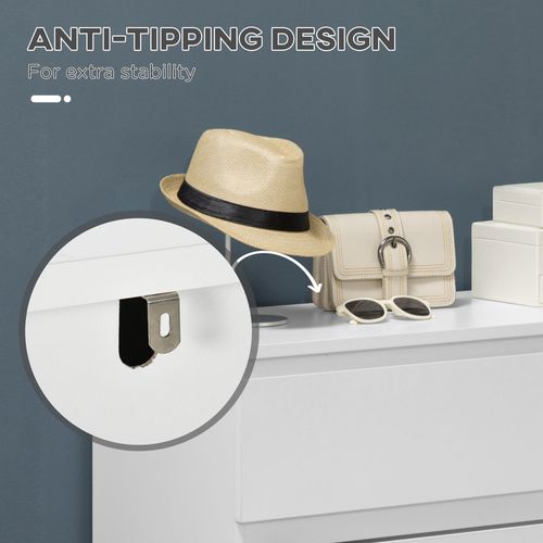 3 Drawer Chest of Drawers Bedroom Storage Dresser Cabinet White Modern Unit — image 6