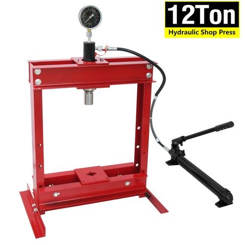 12T Ton Hydraulic Shop Press with Press Plate Heavy Duty Garage Hydraulic Press