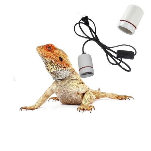 Reptile Vivarium Ceramic Bulb Lamp Heater Light Holder Switch ES E27 Fitting — image 2