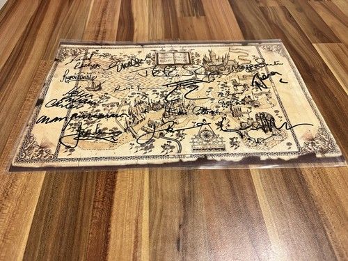 Harry Potter Signed Map Poster Print Autograph Memorabilia