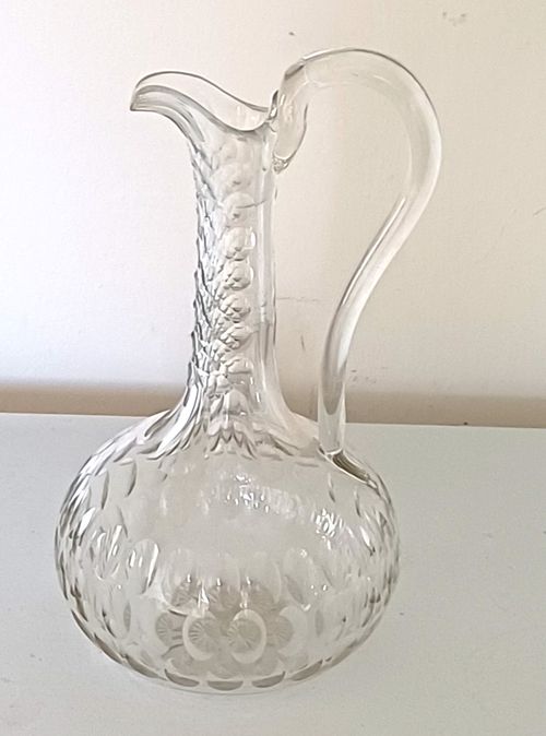 Antique Edwardian  cut glass ewer /claret jug. Circa 1910 — image 3