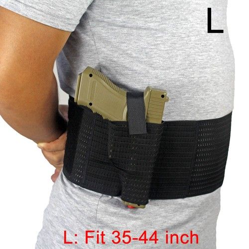 Tactaical Concealed Breathable Belly Band Pistol Gun Holster for Right Left Hand