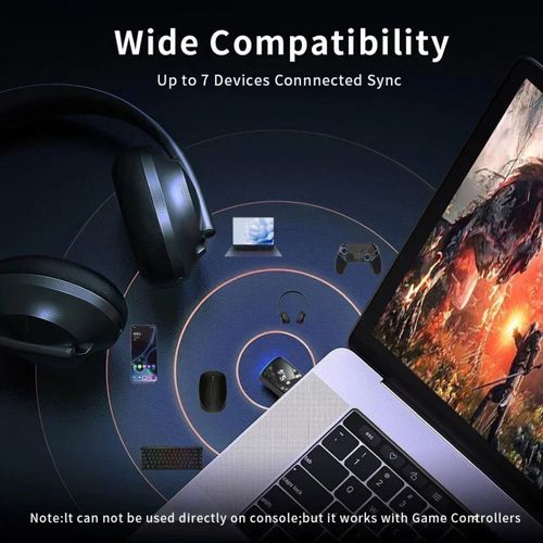 Bluetooth 5.4 USB Dongle Adapter for PC -Wireless Audio Low Latency Windows 7-1 — image 3