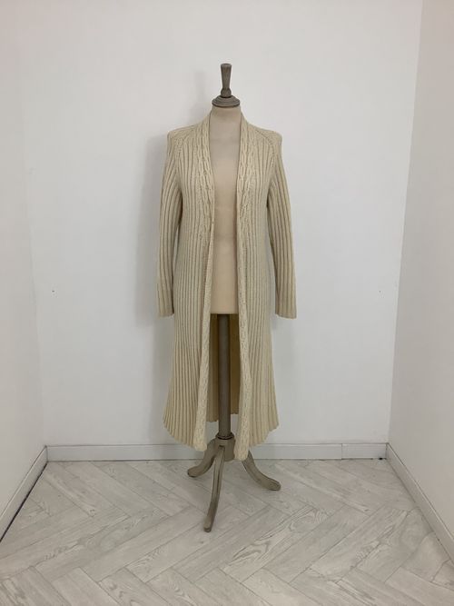 Vintage 1970s handmade cardigan cable knit fisherman chunky wool jacket #V3 — image 7