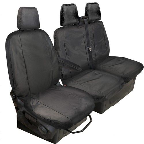 Fully Tailored Heavy Duty Black Van Seat Covers For Ford Transit Custom 2013 ON