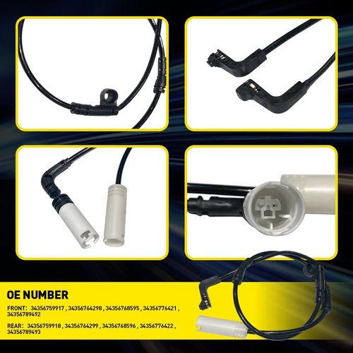 2X For Bmw 5 Series E60 E61 E63 E64 Front & Rear Brake Pad Wear Indicator Sensor — image 10