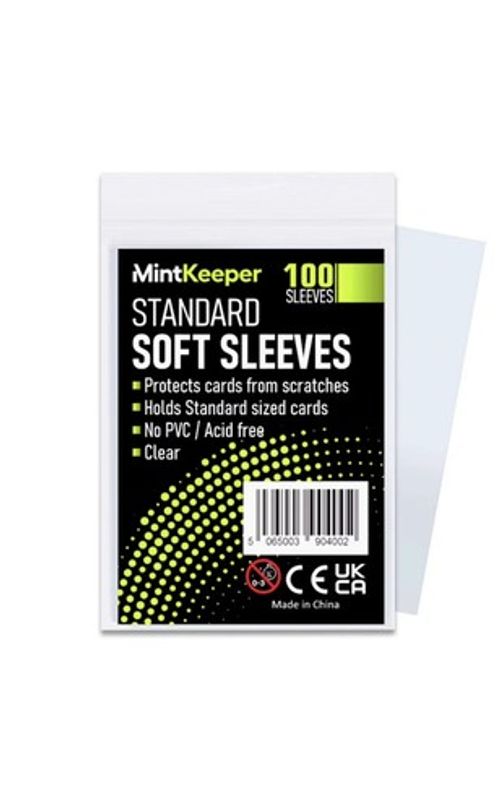 200 MintKeeper Soft Sleeves Standard Card Penny Protectors Pokemon MTG TCG Clear