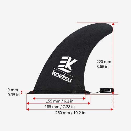 Paddle Board Fin - 9" Replacement sup fin - iSUP/Canoe/Kayak etc Shipped UK