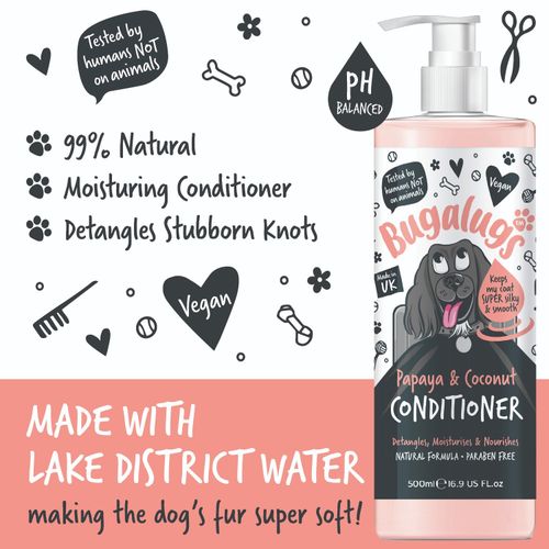 Bugalugs Scented Dog Conditioner Dogs Puppies detangles moisturises skin & coat — image 8
