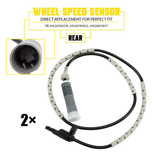 2x ABS Wheel Speed Sensor Rear For BMW 130i 325d 325i 330d 330i E81 E87 E91 E92 — image 11