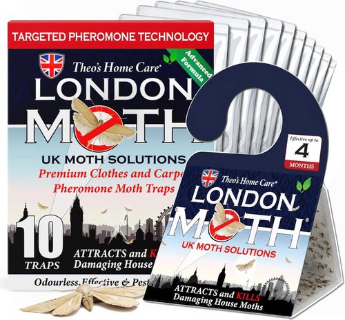 LONDON MOTH KILLER 10 (TEN) Premium Sticky Pheromone Moth Traps for the Common C — image 10