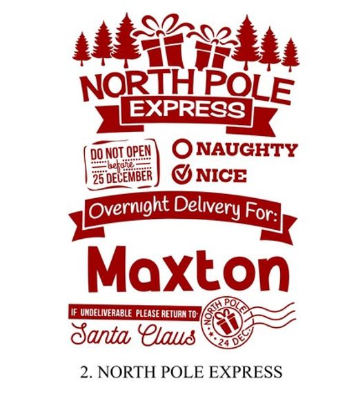 Personalised Santa Sack Christmas Gift Bag for Custom Name 10 designs