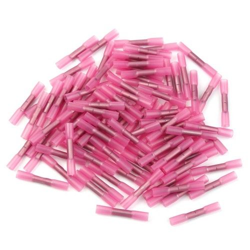 100/500PCS Electrical Wire Connectors Insulated Heat Shrink Butt Crimp Terminals