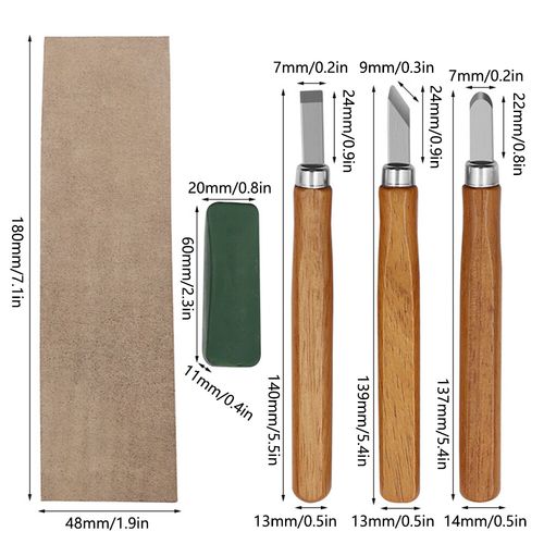 10x Wood Carving Tools Chisel Woodworking Whittling Cutter Chip Hand Tool kits — image 8