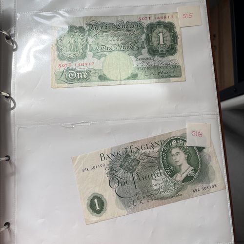 Folder with A Selection of Notes and Banknotes From Different Countries Used — image 13