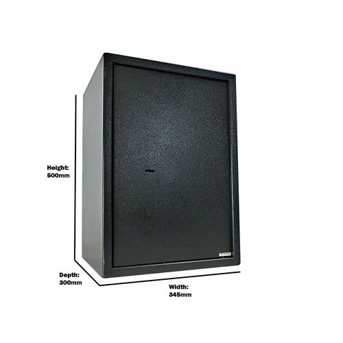 LARGE STRONG STEEL SAFE KEY HIGH SECURITY HOME OFFICE MONEY CASH SAFETY BOX