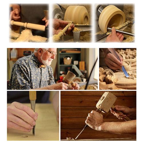 12 Pcs Wood Carving Hand Chisel Tool Set Professional DIY Woodworking Gouges Kit — image 12