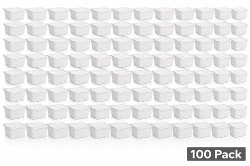 2L Rectangle Ice Cream Containers & Lids Food Safe PP Packs 5–100