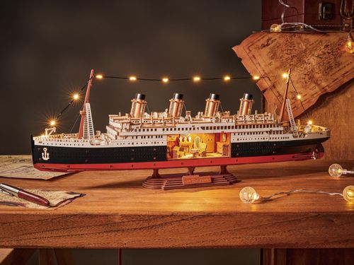 Rolife 3D Wooden Puzzle Titanic Model Ship Model with LED Home Decor Xmas Gift — image 3
