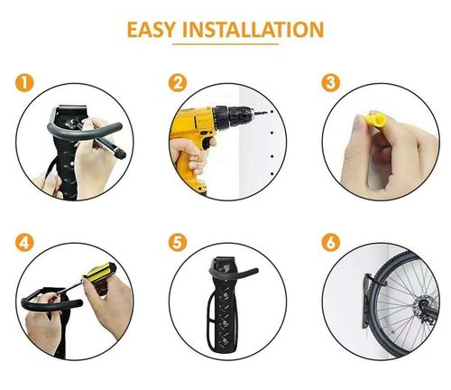 Heavy Duty Steel Bike Hooks Wall Mount Bicycle Storage Holder Garage Shed — image 8