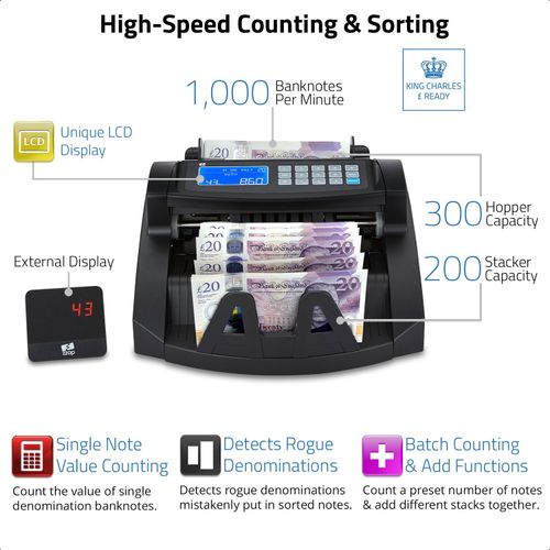 Bank Note Banknote Money Currency Counter Count Automatic Pound Cash Machine — image 2