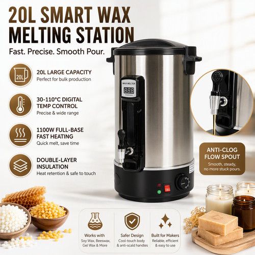 Candle Making Electric Wax Melting Container 20L Melter with Heating Core Spout