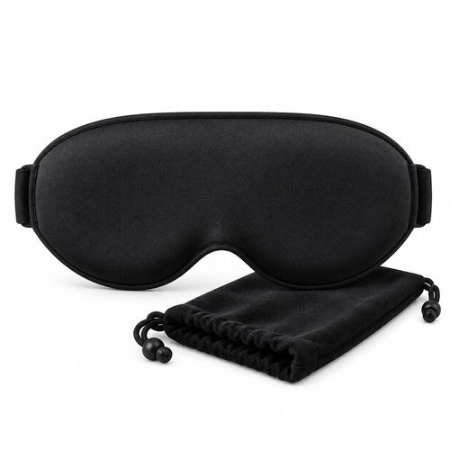 3D Blackout Sleep Eye Mask Padded Zero Pressure Adjustable Travel Blindfold UK