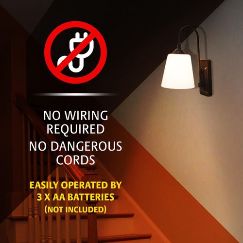 Battery-Operated Wall Light with Remote Control Wireless Rotatable Lamp — image 9