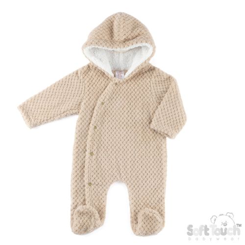 PERSONALISED BABYS ALL IN ONE waffle jacket coat sleepsuit  4 colours