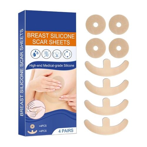 Silicone Scar Sheets for Breast Scar Removal Sheets Areola Strips Anchor Sheets