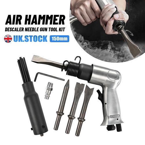 Air Pneumatic Gun Needle Scaler w/ 4 Hammer Chisel Kit Rust Weld & Paint Remover — image 13