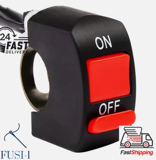 Motorcycle On Off Scooter Kill Switch Motorbike 7/8 Handlebar Stop Button Switch