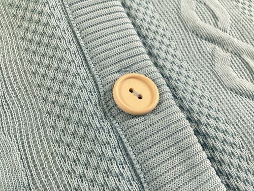 Vintage Butte Knit Cardigan UK 14 Blue Cable Knit 60s 70s Retro Pockets — image 13