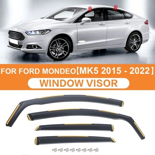 For Ford Mondeo MK5 2015-2022 5 Door Hatchback/Saloon Wind Deflectors 4pc Tinted