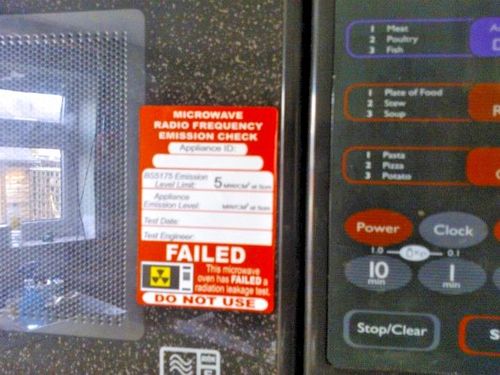 40 X Failed Microwave Pat Test Stickers labels — image 1