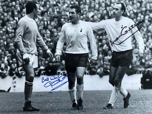 Alan Gilzean & Dave MacKay Authentic Signed 16x12 Spurs Football Photo AFTAL COA